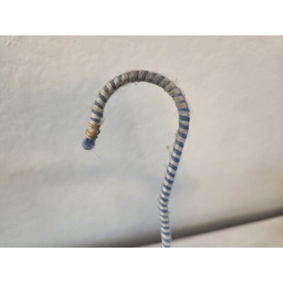 Vintage Handmade Granny Crocheted Wooden Hangers Pink and Blue Lot of 3 - Picture 9 of 16